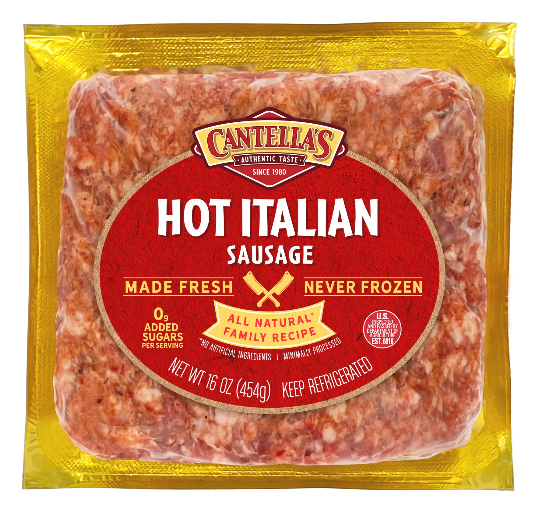 Cantella Hot Pork Italian Sausage